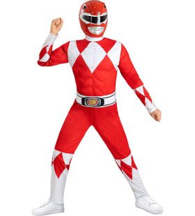 Power Ranger Jason Rood Kind Kind Kostuum