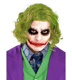 Groen Pruik The Joker Voor Mannen - The Dark Knight Edition