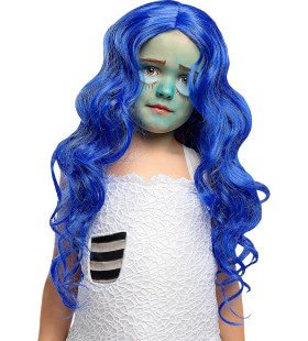 Fantasy Spook Bruid Pruik Blauw