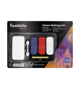 Clown Make-Up Set Paars Rood Wit