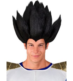 Vegeta Pruik Met Hoge Zwarte Spikes