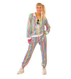 Rainbow Sequin Jogging Vrouw Kostuum