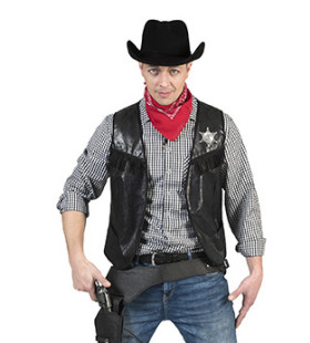 Cowboy Knallen Maar Vest Zwart Man