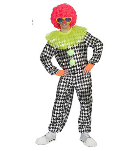 Lachwekkende Pierrot Clown Man Kostuum