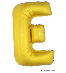 Folie Ballon Letter E Goud XL 102cm (Leeg)