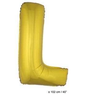 Folie Ballon Letter L Goud XL 102cm (Leeg)