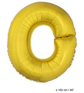 Folie Ballon Letter O Goud XL 102cm (Leeg)