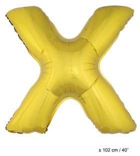 Folie Ballon Letter X Goud XL 102cm (Leeg)