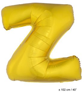 Folie Ballon Letter Z Goud XL 102cm (Leeg)