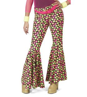 Fluor Flower Power Goes Disco Broek Vrouw