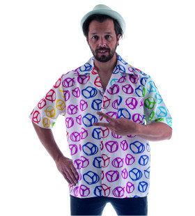 Kleurrijk Hippie Peace Shirt Man