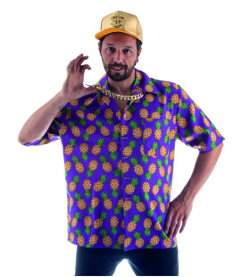 Blauw Alles Kananas Tropisch Fruit Shirt Man