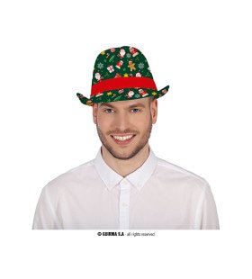 Groene Fedora Hoed Kerst