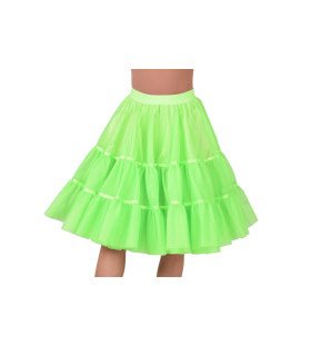 Jaren 50 High School Petticoat Neon Groen Vrouw