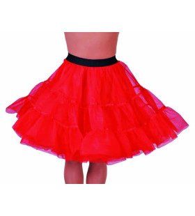 Jaren 50 High School Petticoat Rood Vrouw