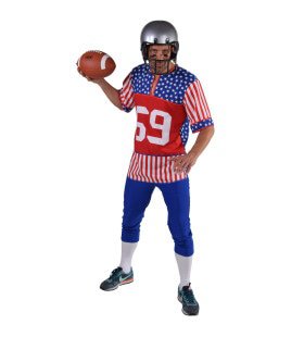 American Footballer Stars And Stripes Man Kostuum