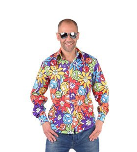 Flower Power Lachebekjes Hippie Bloemen Hemd Man