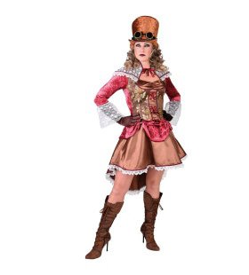 Mooie Stoffen Chique Freule Steampunk Vrouw Kostuum