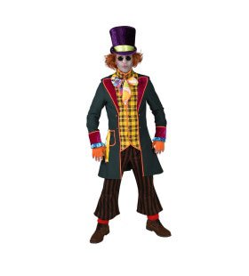 Te Gek Druk Gekke Hoedenmaker Mad Hatter Man Kostuum