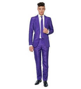 Prince Solid Purple Suitmeister Man Kostuum