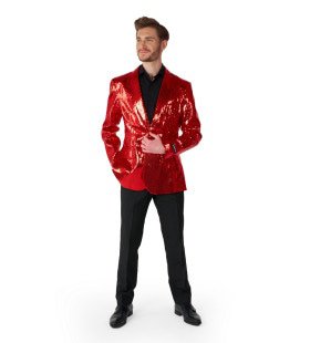 Quizmaster Sequins Red Pailletten Man