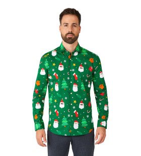 Enorm Foute Kerst Blouse Groen Man