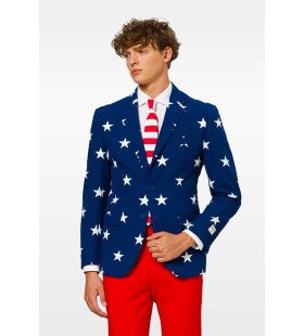 American Stars And Stripes Opposuit Kostuum Man