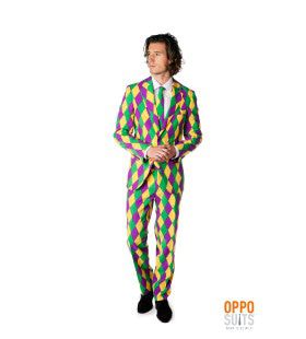 Harleking Ruiten Opposuit Kostuum Man