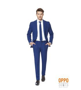 Klassiek Navy Royale Opposuit Man Kostuum