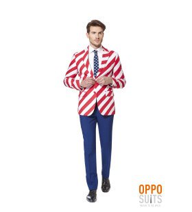 Usa United Stripes Opposuit Man Kostuum