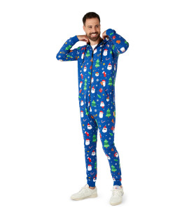 Onesie Ultimate Xmas Blauw Kostuum