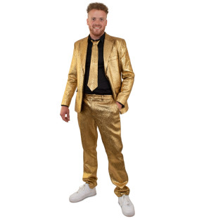 Gouden Disco Glamour 3delig Kostuum Man