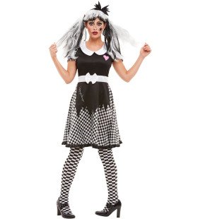 Griezelfeest Halloween Living Dead Doll Vrouw Kostuum