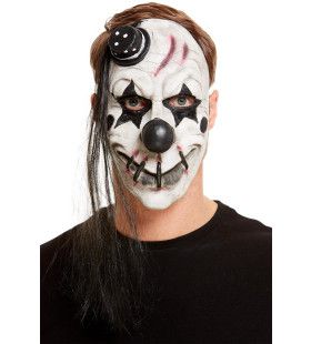 Scary Clown Masker Dicht Genaaide Mond