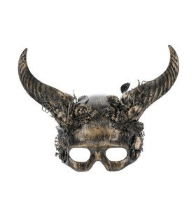 Deluxe Duivels Steampunk Masker Goud