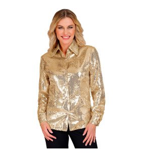 Pailletten Blouse Goldnight Vrouw