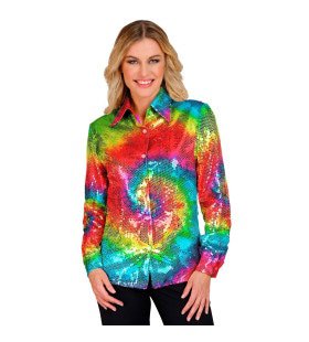 Pailletten Blouse Circle Of Colour Hippie Vrouw