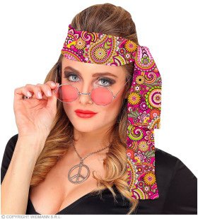 So 60s Hoofdband Paisley Pink