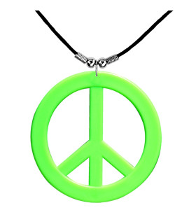 Ketting Peace Symbool Neon Groen