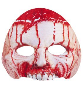 Halloween Halfmask Kinloos Bloederig Psycho Masker