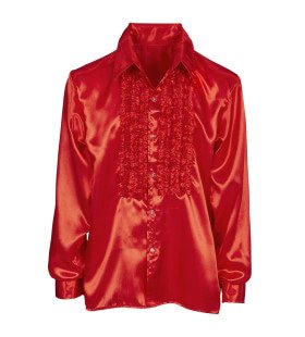 Lekker Foute Rouchenblouse Rood Man