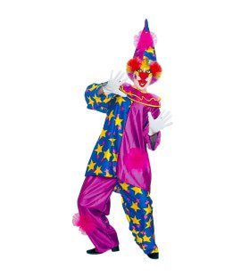 Harlekino Clown Met Sterren Kostuum Man