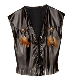 Rocker / Biker Vest Lederlook Man