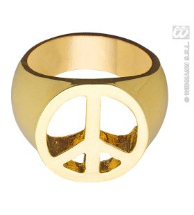 Peace And Love Ring Goud