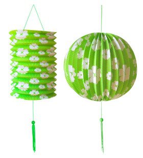 Feestelijke Decoratie Set Groen / Wit