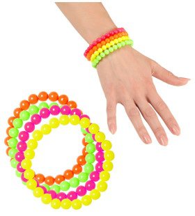 Rock Chick Neon Geparelde Armband