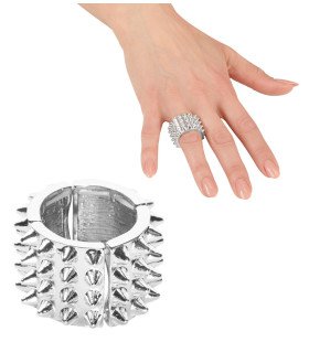 Punk Ring Zilver Met Nagels