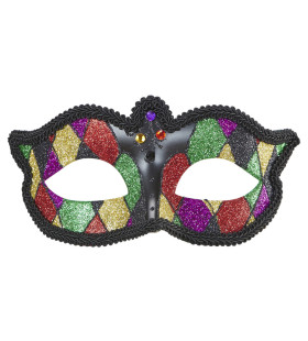 Venetie Oogmasker Harlekijn Glitter