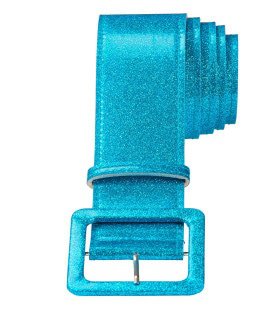 Glamour Riem Glitter 120 Centimeter, Blauw