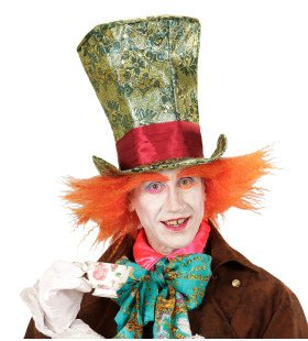 Spectaculaire Hoge Hoed Crazy Hatter Met Haar